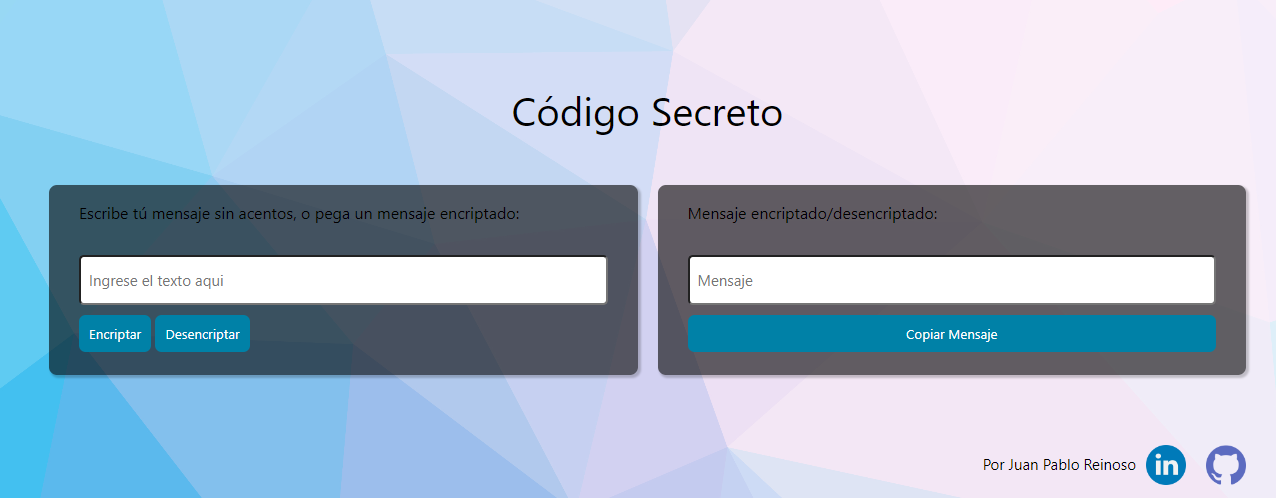 Vista previa del Encriptador de Texto
